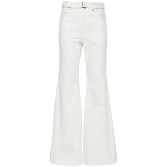 Sacai Women Denim Flared Jeans